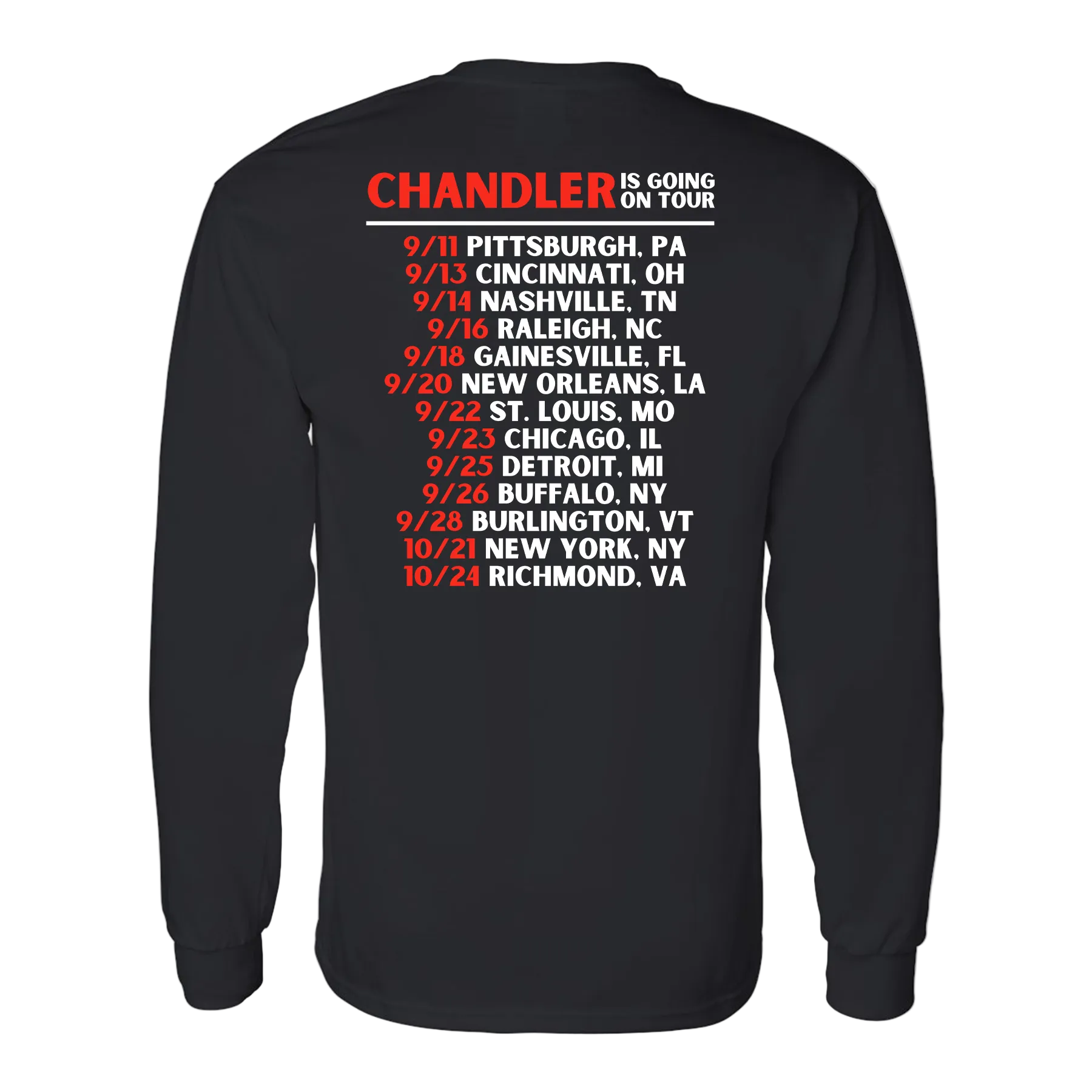 CHANDLER 2026 TOUR Long Sleeve
